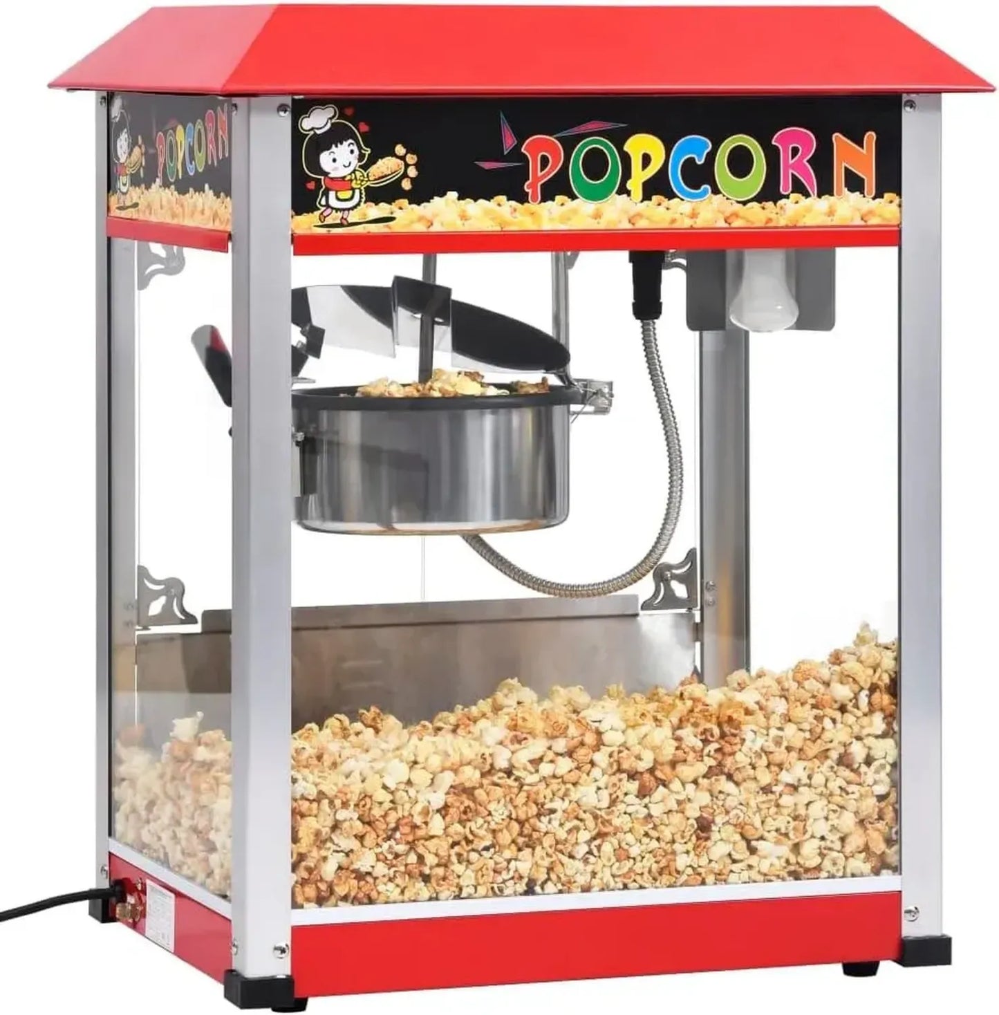 INLIFE Appareil à Pop-Corn avec Casserole Antiadhésive 1400 W