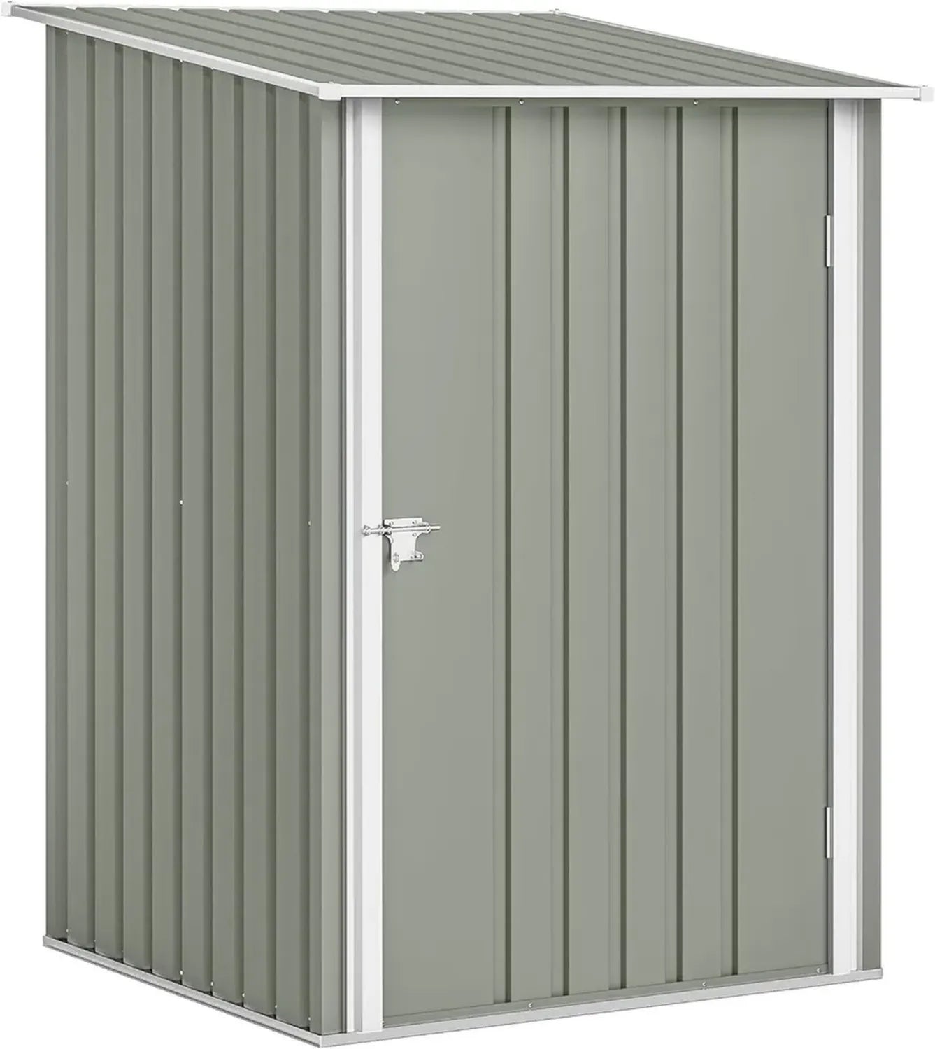 Cabane de Jardin en Acier Galvanisé 0,92 m² avec Porte Verrouillable et Toit Incliné - Outsunny