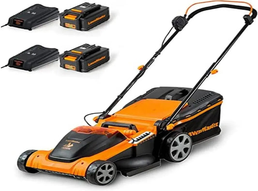Tondeuse à Gazon Électrique 48V avec Batterie 4.0Ah, Largeur 41cm, Surface Jusqu'à 450m², Mulching 42L, Hauteur Réglable 6 Niveaux