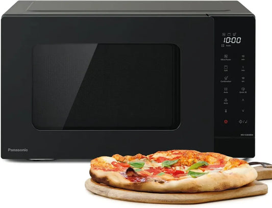 Petit Micro-Ondes Grill Panasonic 24L 900W Noir avec 8 Programmes et Technologie Double