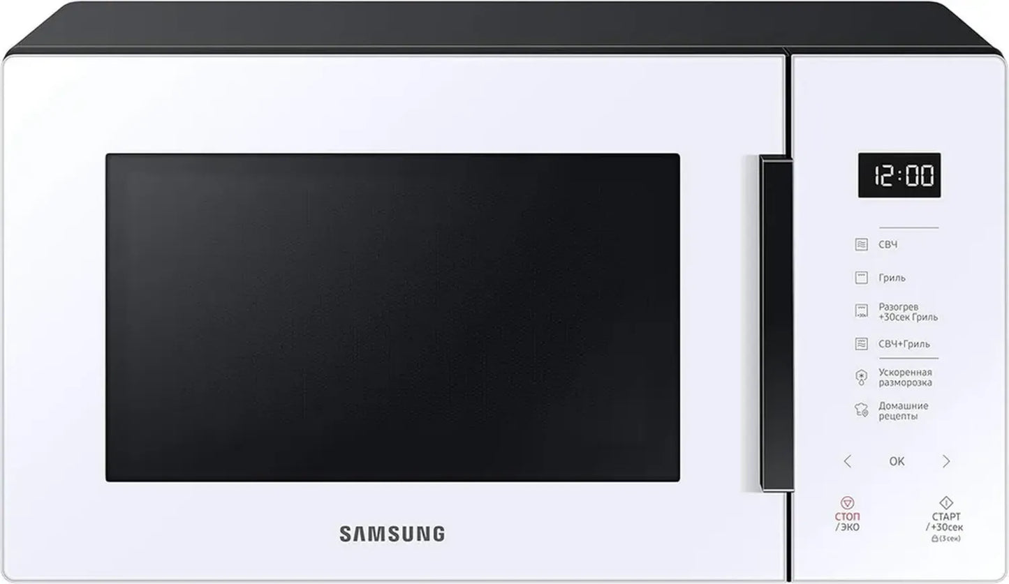 Micro-ondes Samsung 23L, 1100W, Cuisson Auto, Dessert Maison, Design Blanc