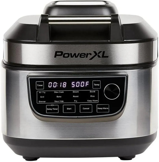 PowerXL Multicuiseur 12-en-1 avec Friteuse à Air - Rôtir, Cuire, Frire et Griller - Accessoires Lavables en Lave-Vaisselle