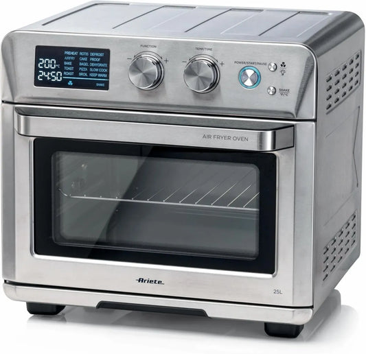 Four Ariete à Friteuse Air Chaud 25L, 15 Modes, Jusqu'à 230°C, 1700W, Argent