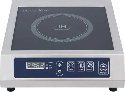 Plaque de Cuisson à Induction 3500W, 11 Niveaux, LED, Détection Automatique, Acier Inoxydable