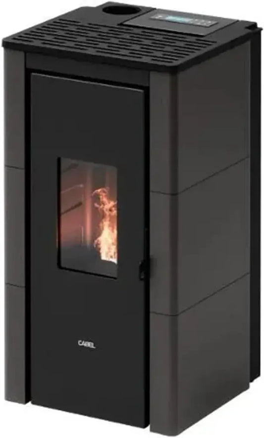 Poêle à granulés 7 kW anthracite avec ventilateur CRISTAL 7 Up T2