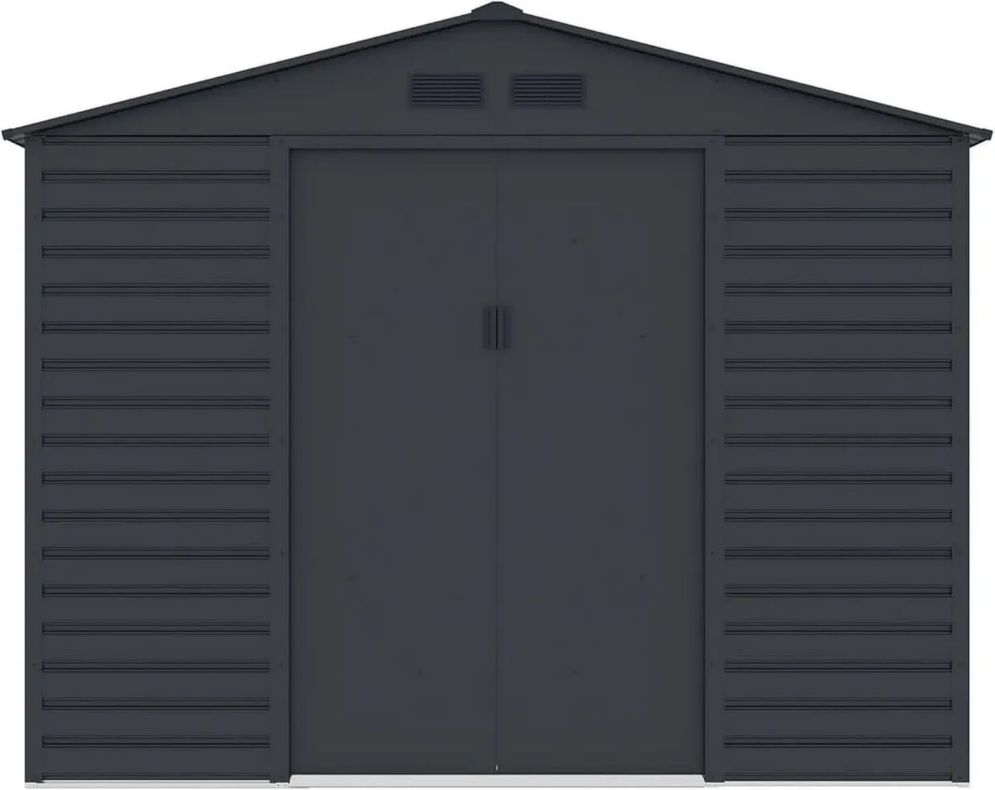 Abri de Jardin Métallique en Acier Galvanisé Anthracite - 7,17 m² - Modèle ADELMO