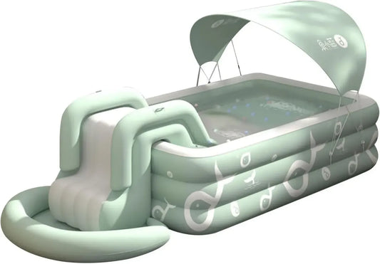 Piscine Gonflable Familiale avec Toboggan - Parfaite pour Été